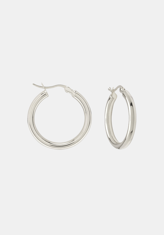 Classic Hoops Medium - Silver