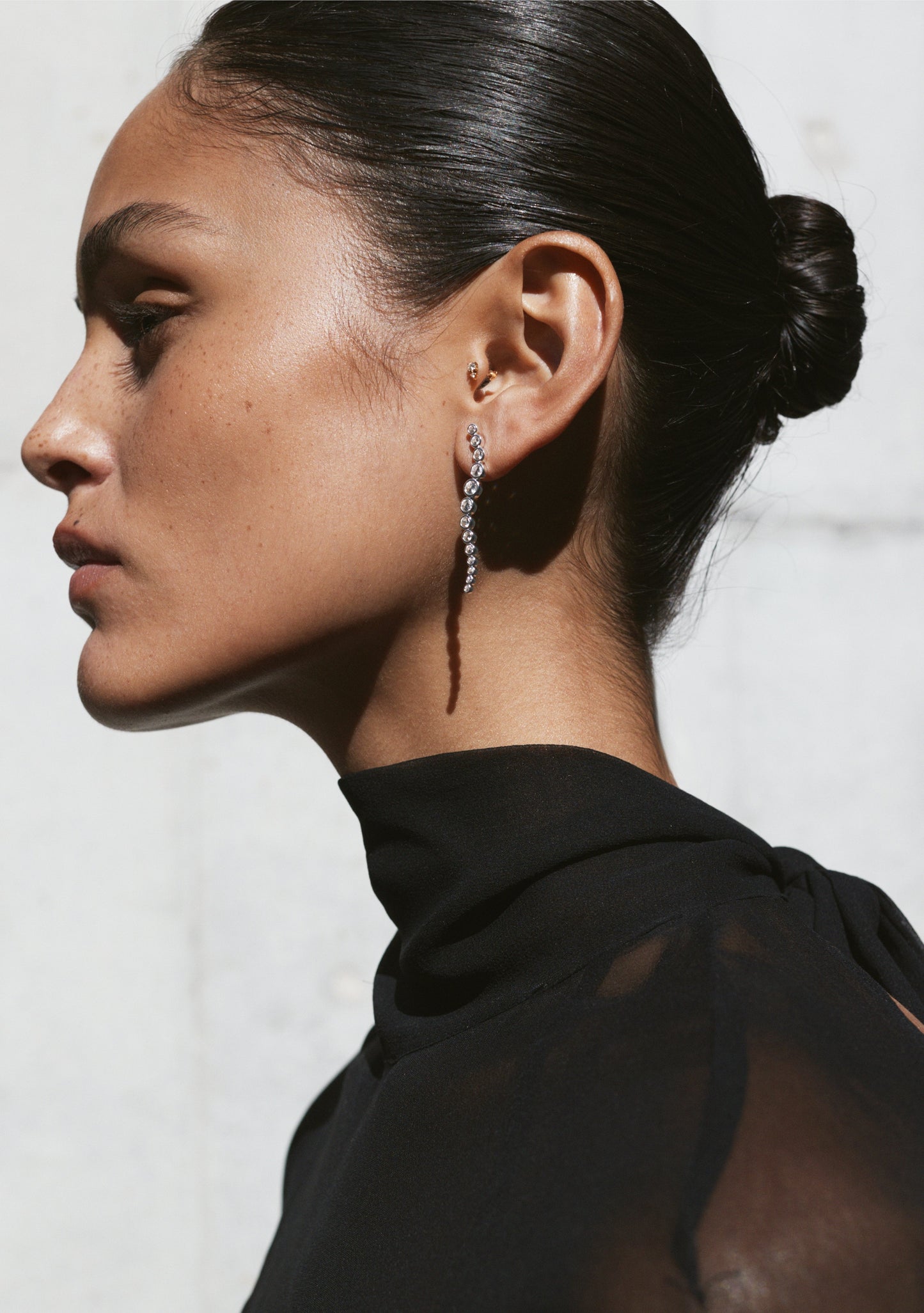 Crescendo Drop Earrings - Silver