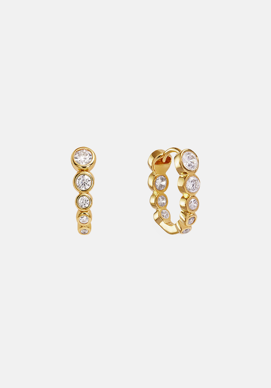 Crescendo Oval Hoops - Gold