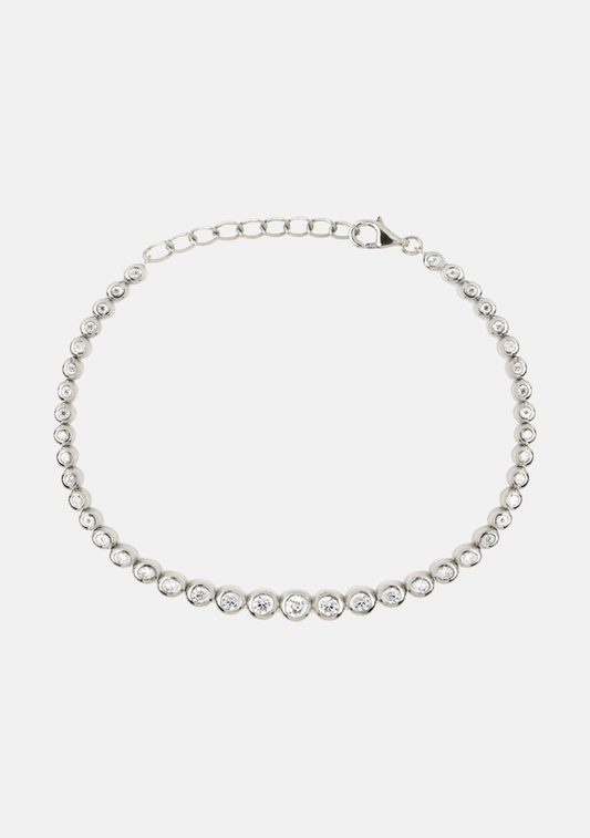 Crescendo Tennis Bracelet - Silver