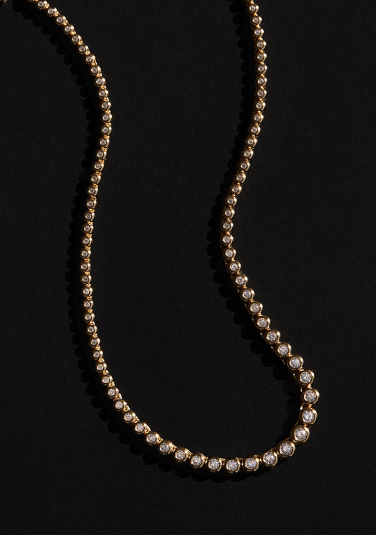 Crescendo Tennis Necklace - Gold