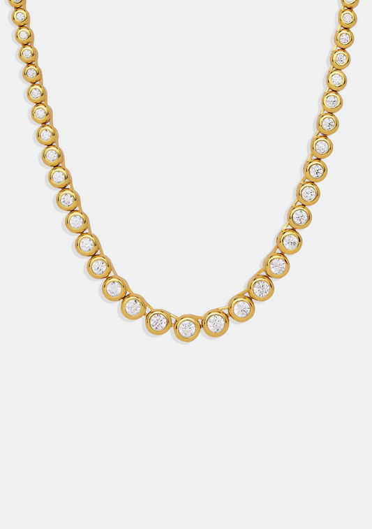 Crescendo Tennis Necklace - Gold