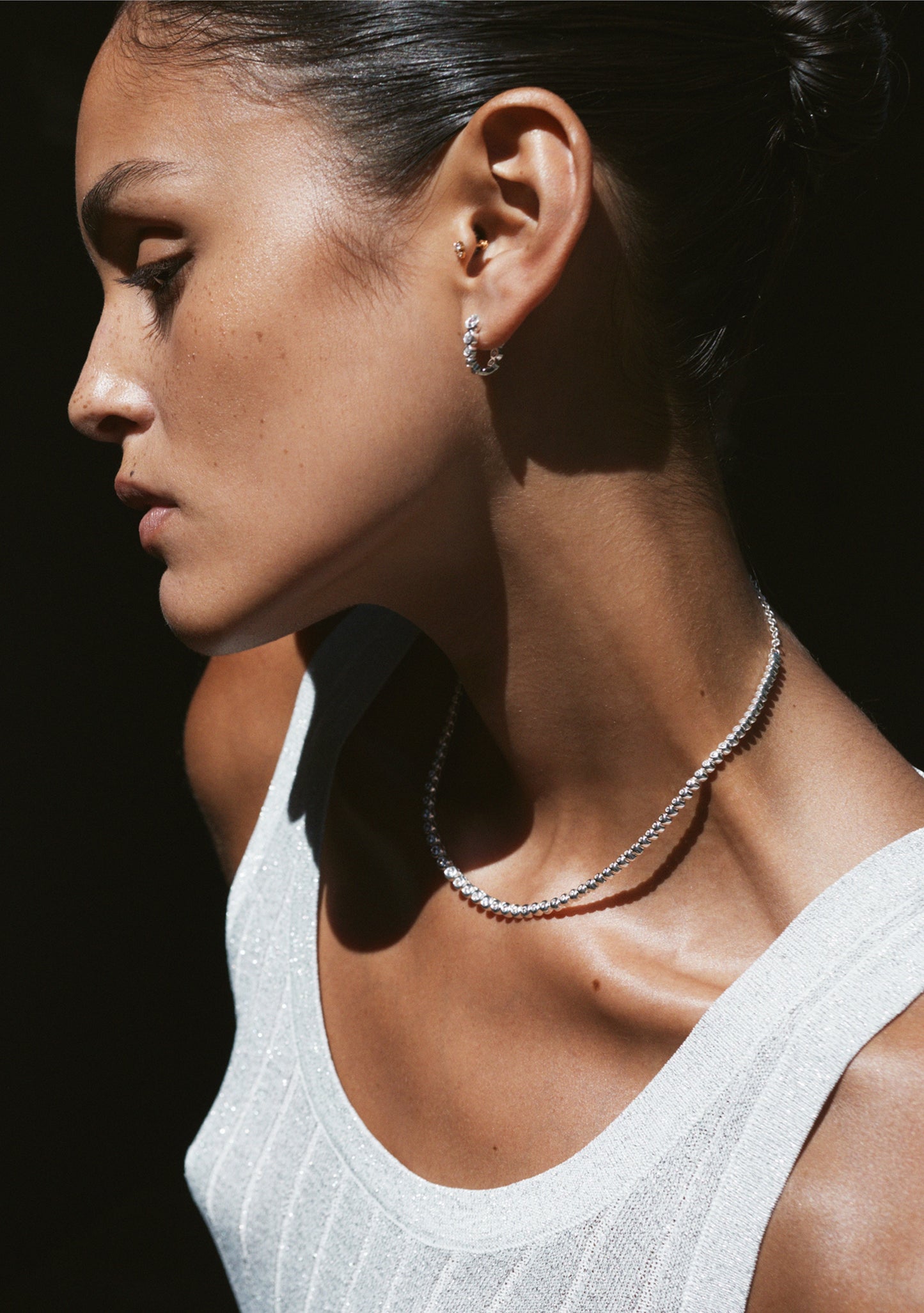 Crescendo Tennis Necklace - Silver