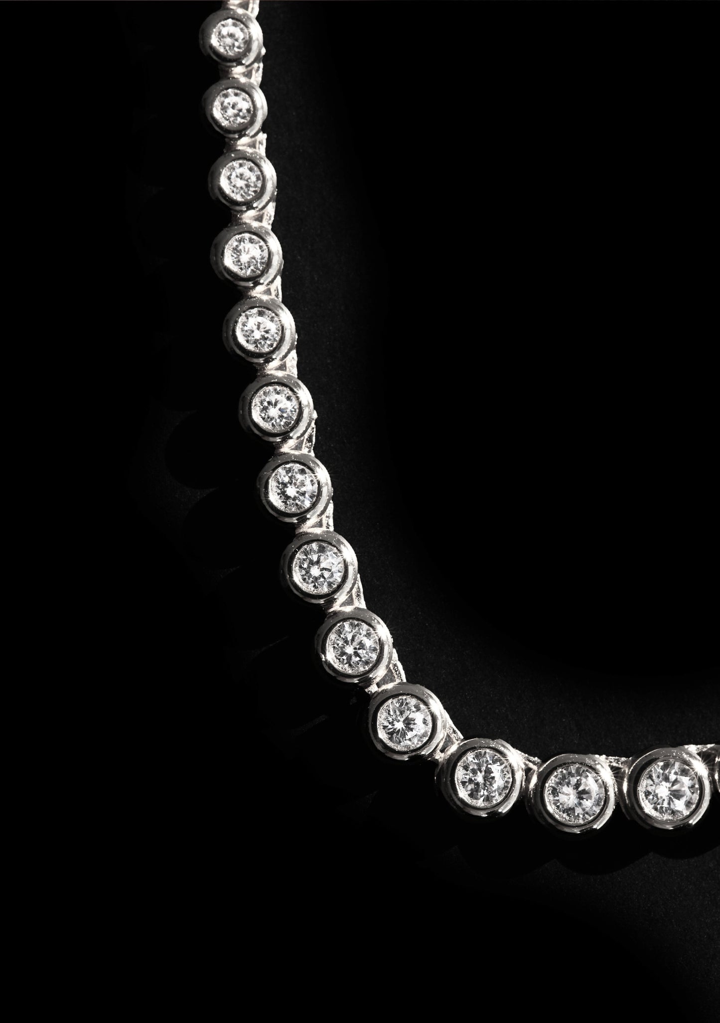 Crescendo Tennis Necklace - Silver