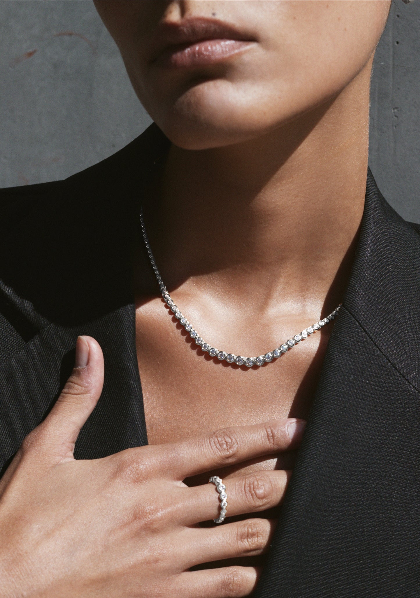 Crescendo Tennis Necklace - Silver