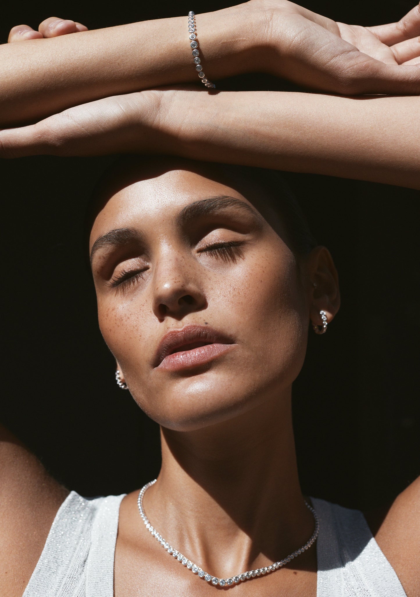 Crescendo Tennis Necklace - Silver