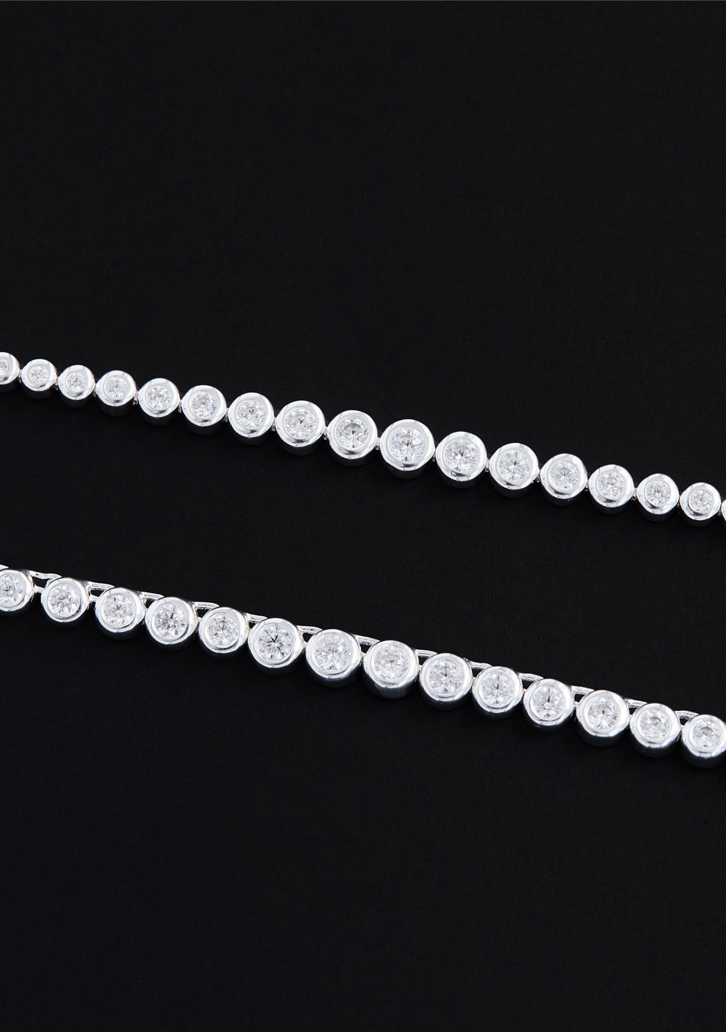 Crescendo Tennis Necklace - Silver