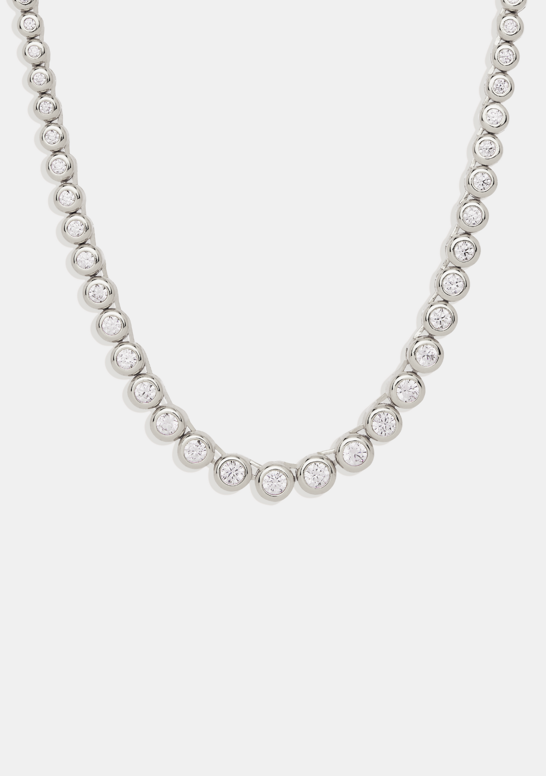 Crescendo Tennis Necklace - Silver