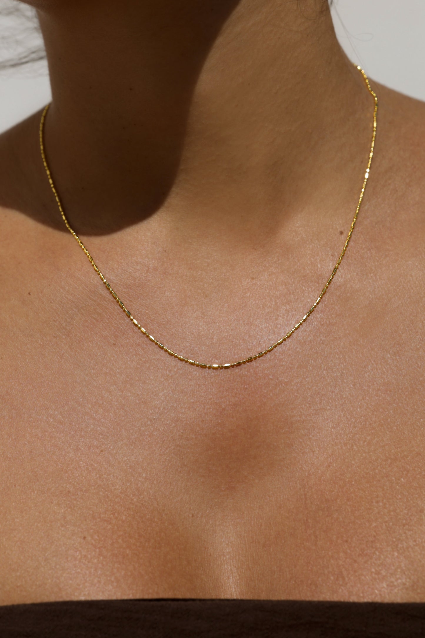 Dash Dot Chain Necklace - Gold