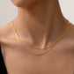 Dash Dot Chain Necklace - Gold