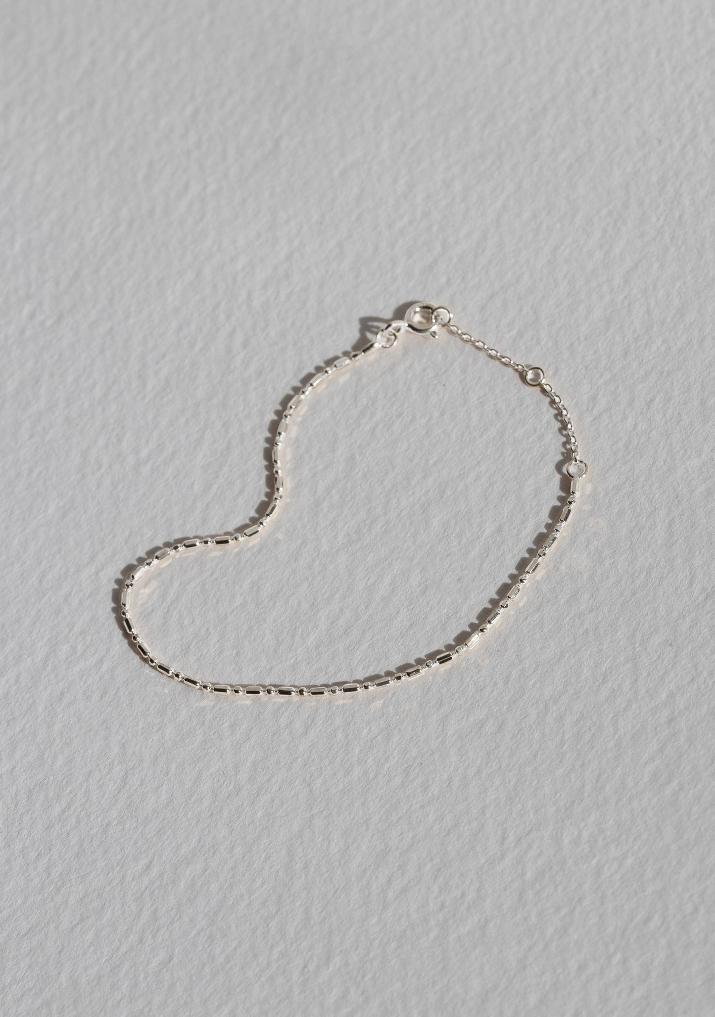 Dash Dot Chain Bracelet - Silver