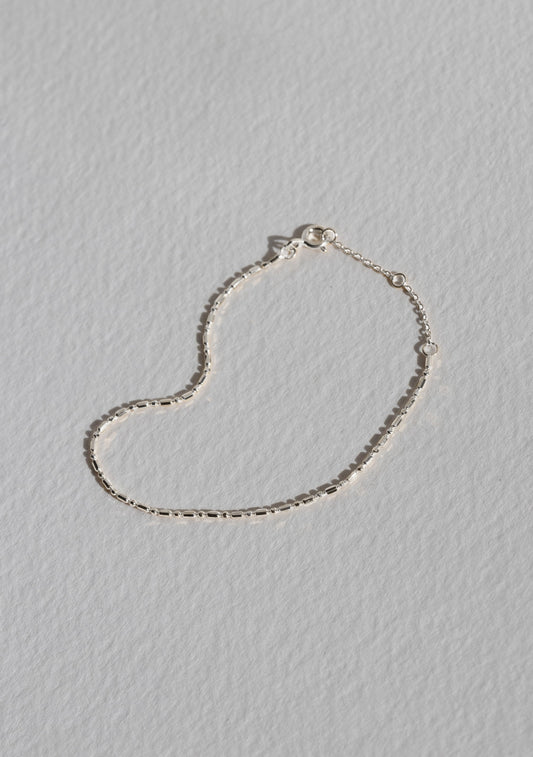 Dash Dot Chain Bracelet - Silver