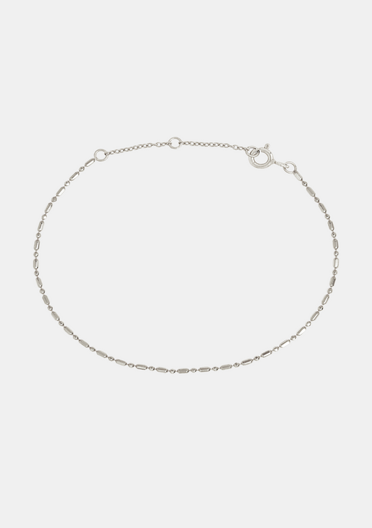 Dash Dot Chain Bracelet - Silver
