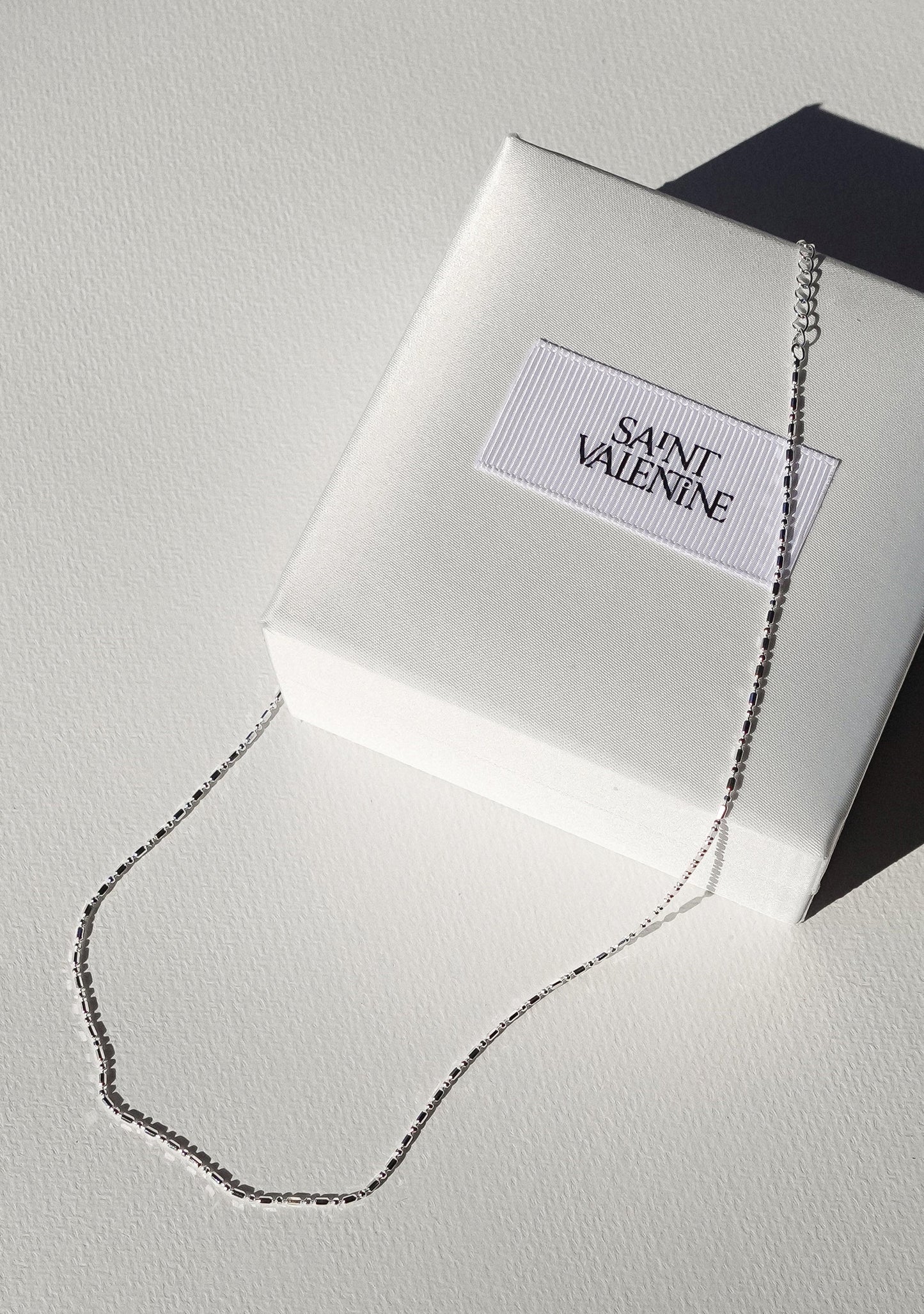 Dash Dot Chain Necklace - Silver