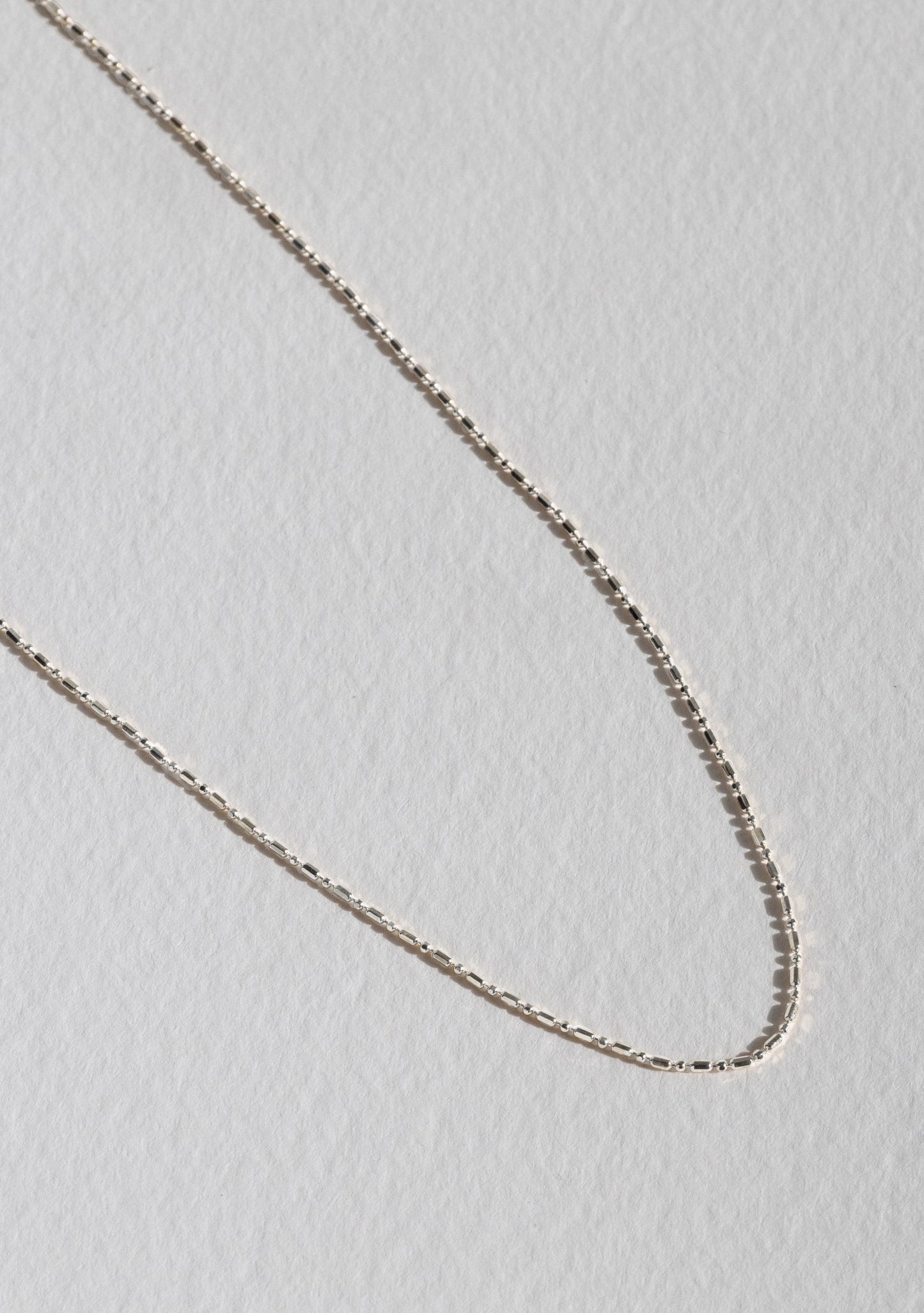Dash Dot Chain Necklace - Silver