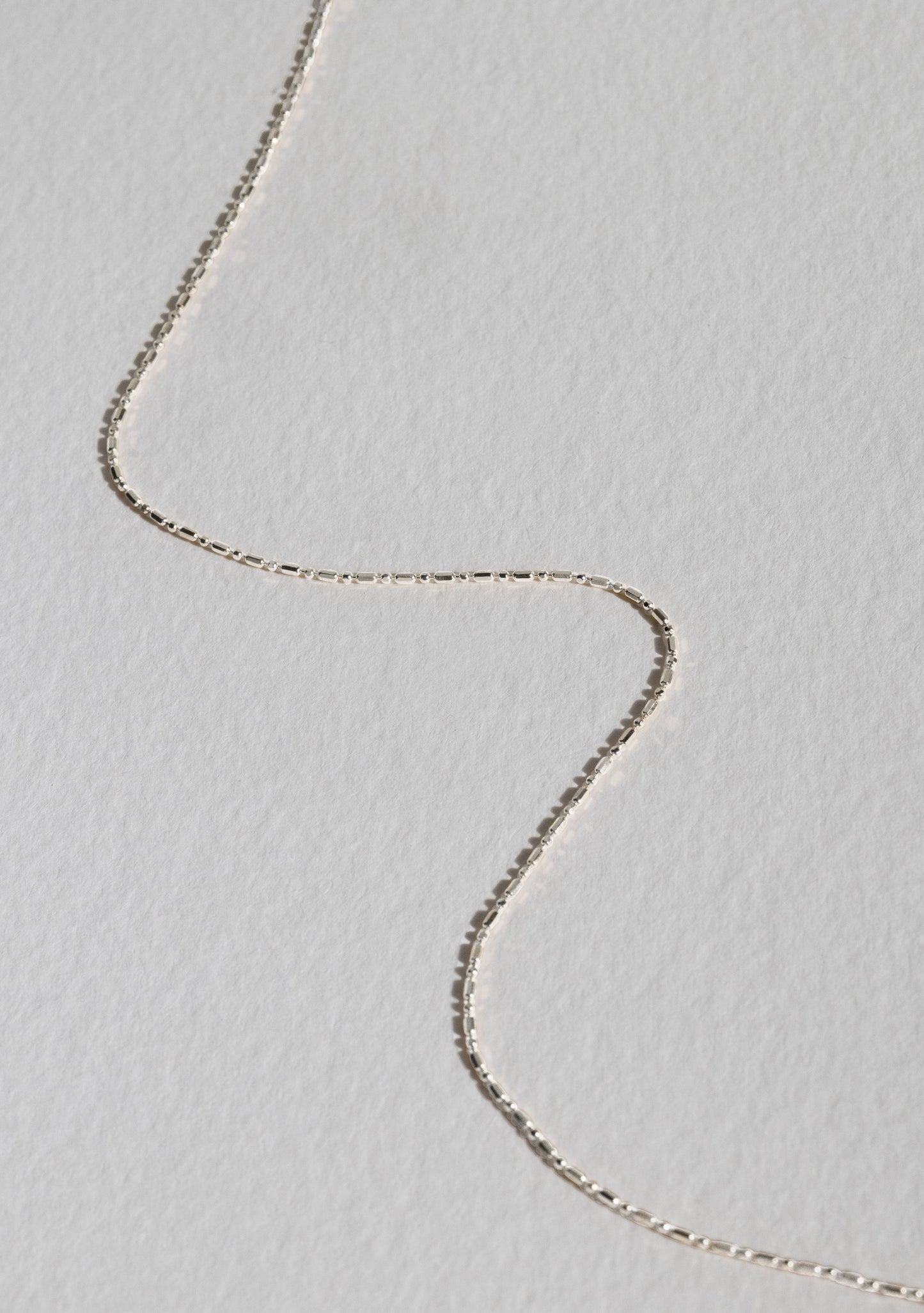 Dash Dot Chain Necklace - Silver