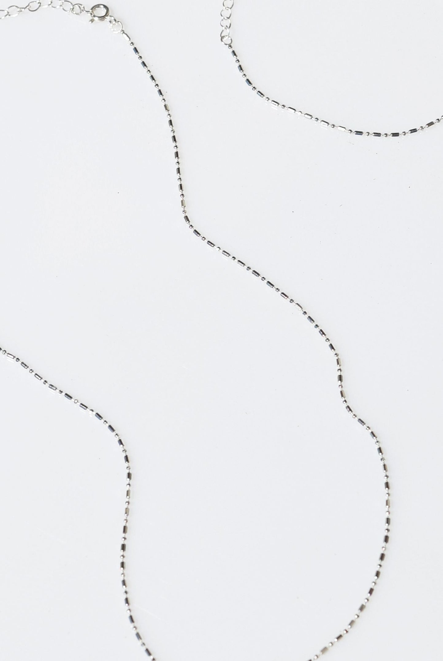Dash Dot Chain Necklace - Silver