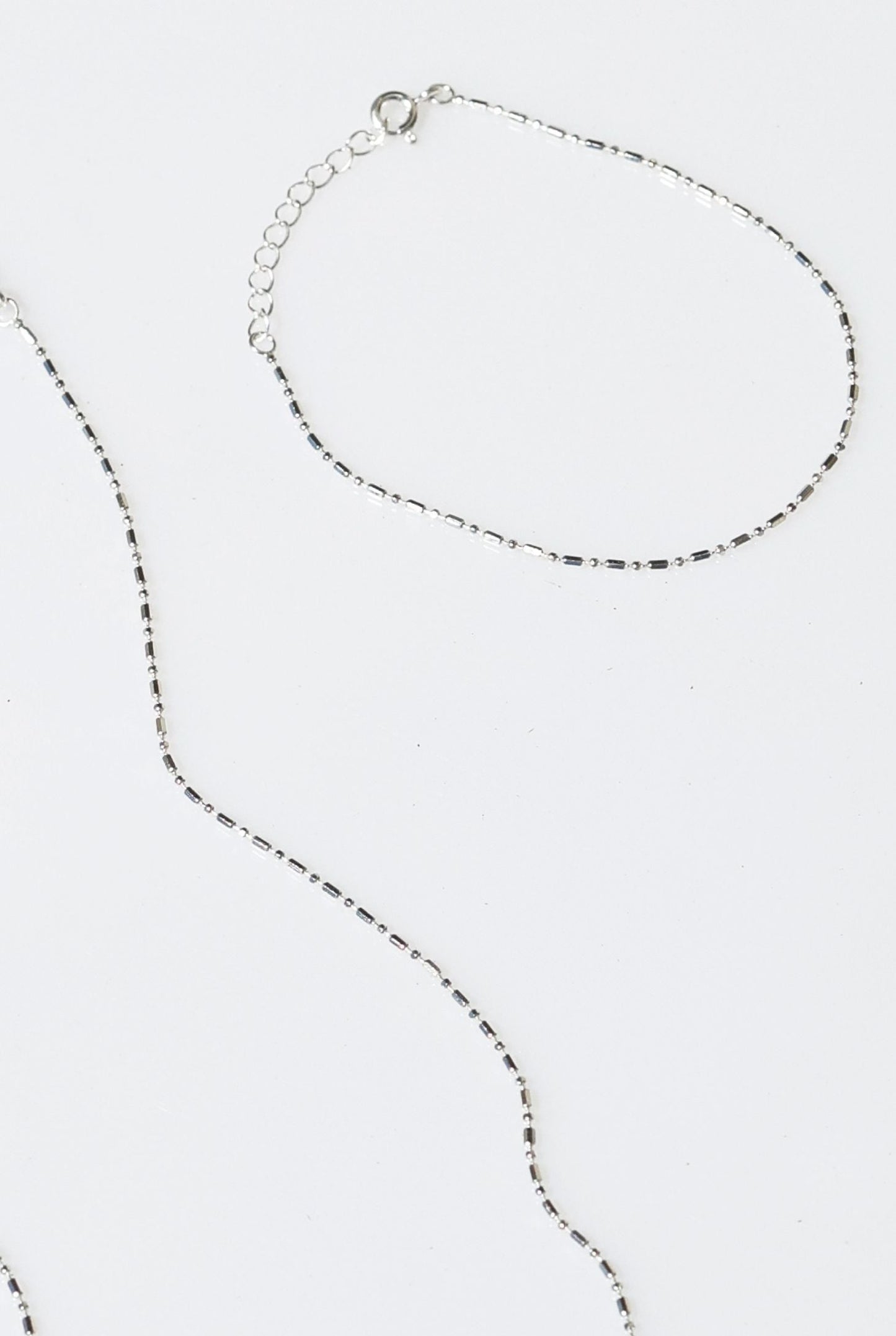 Dash Dot Chain Bracelet - Silver