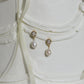 Eros Pear & Pearl Earrings - Gold