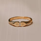 Heart Connection Signet Ring - Gold