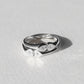 Heart Connection Signet Ring - Silver
