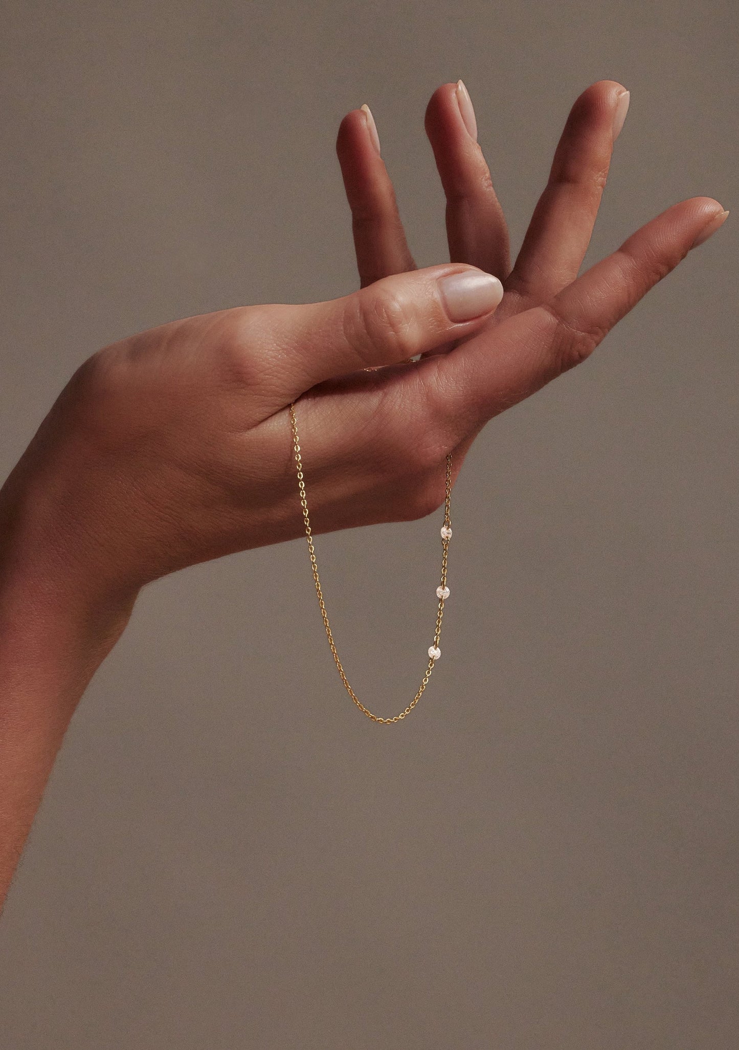 Floating Stone Bracelet - Gold