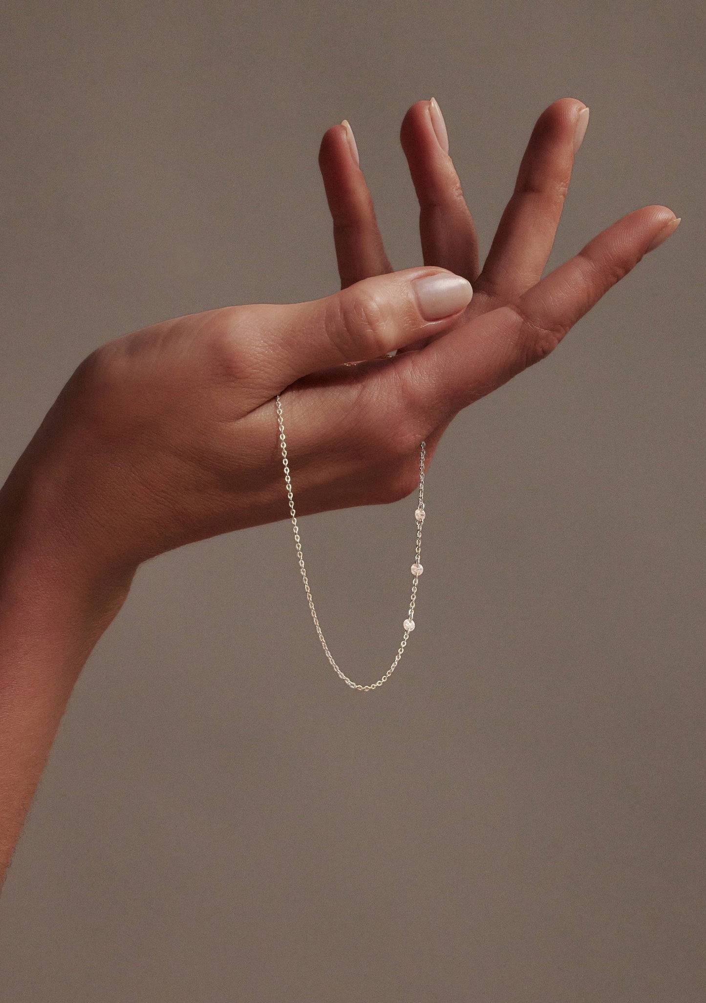 Floating Stone Bracelet - Silver