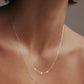 Floating Stone Necklace - Silver