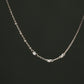 Floating Stone Necklace - Silver