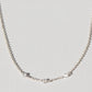 Floating Stone Necklace - Silver