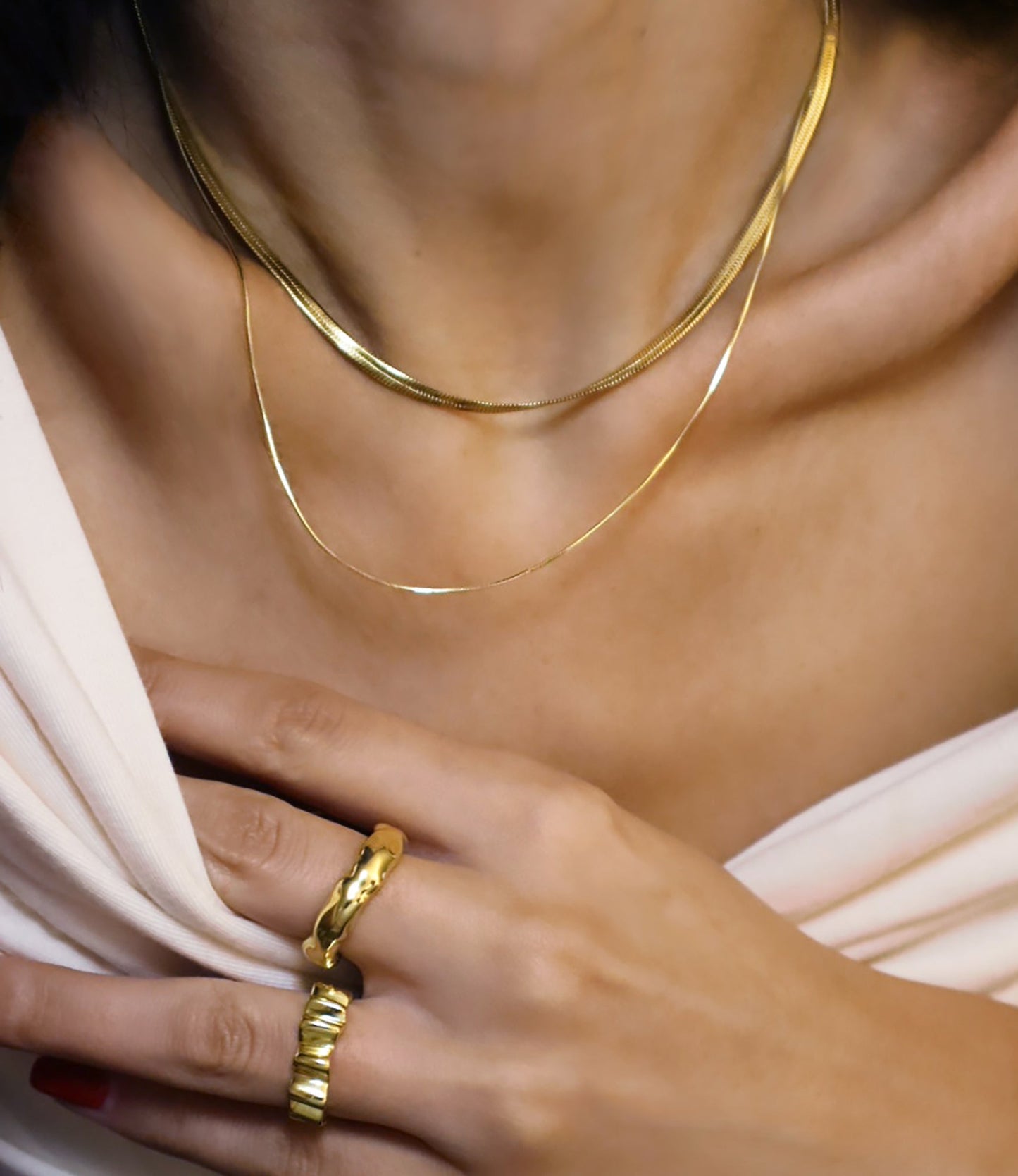 Sphinx 3mm Snake Chain Necklace - Gold