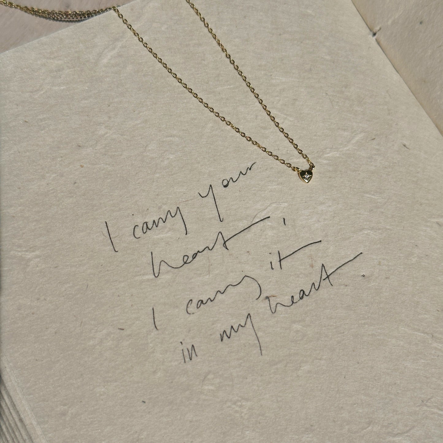 Mini Heart Necklace - Gold