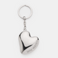 Heart Mirror Keychain & Bag Charm - Silver