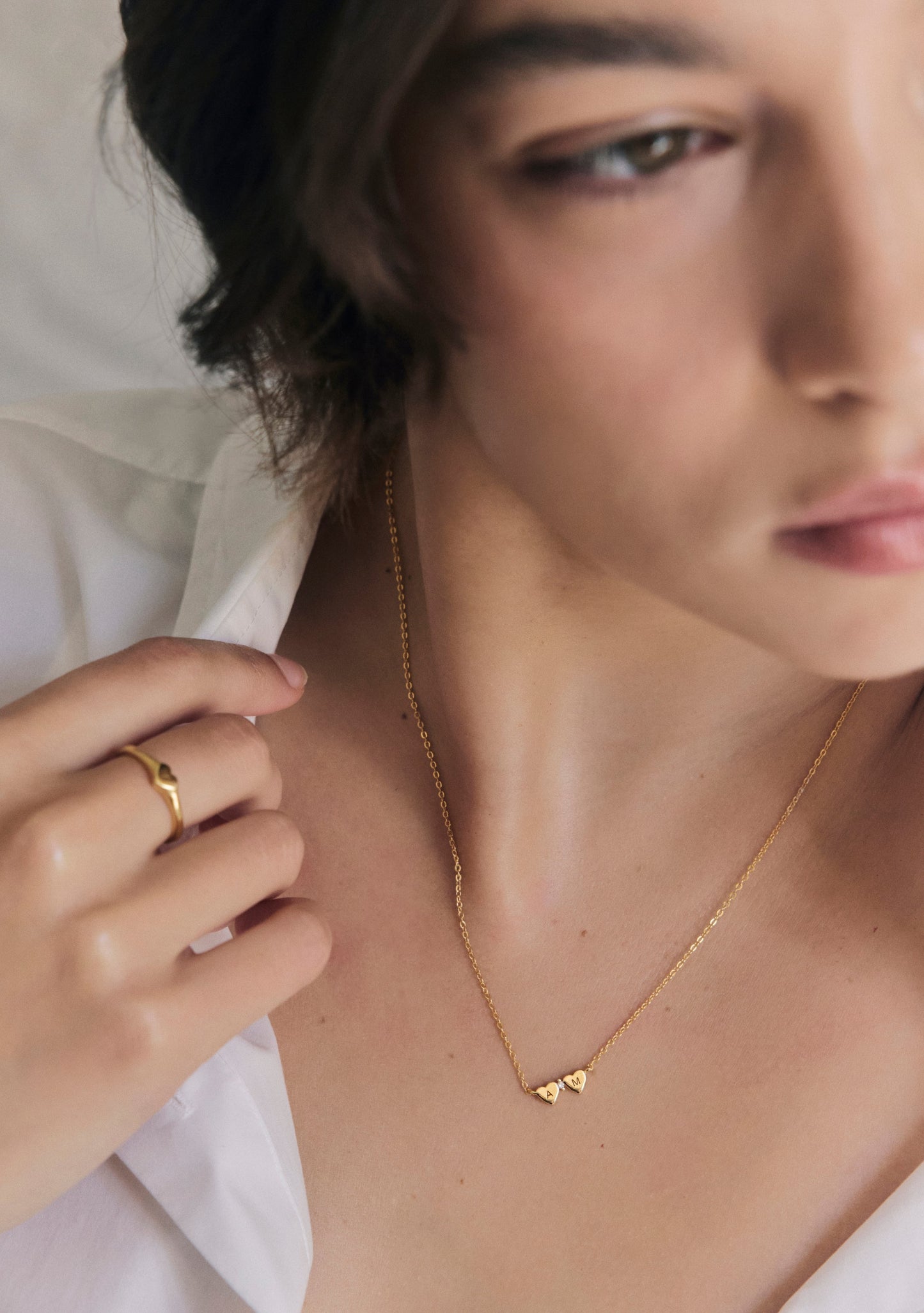 Heart Connection Necklace - Gold