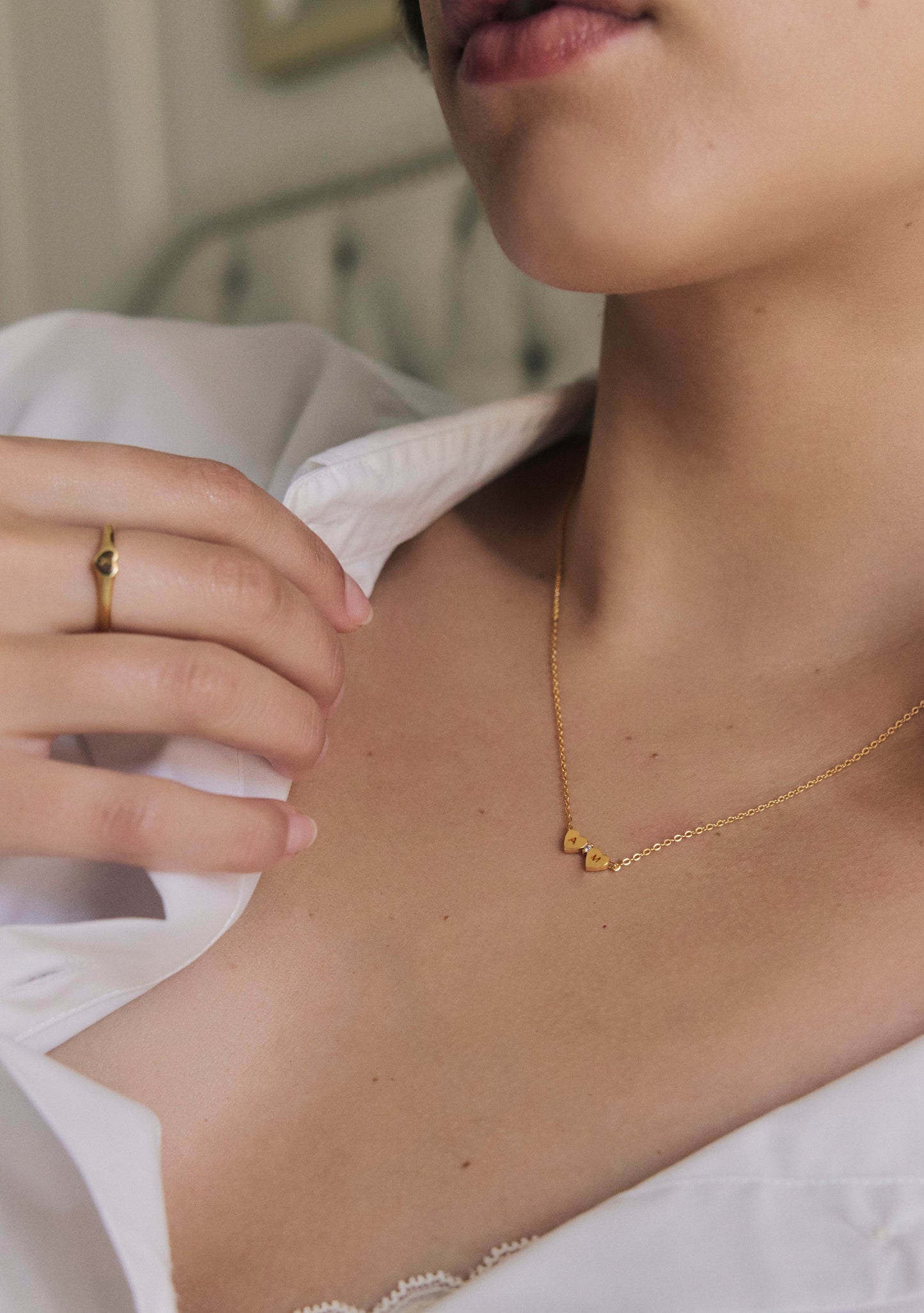 Heart Connection Necklace - Gold