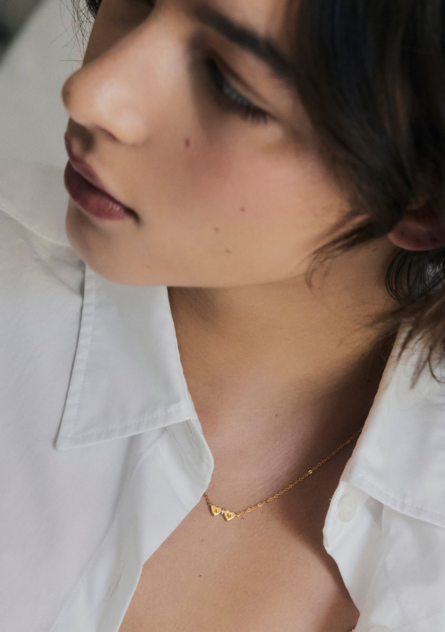 Heart Connection Necklace - Gold