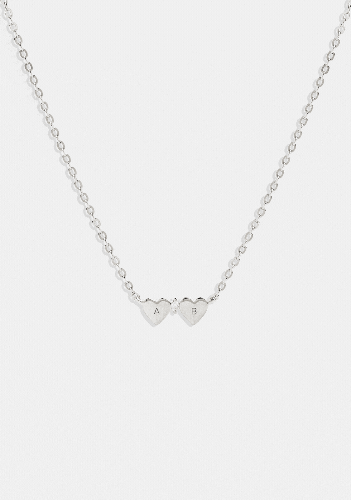 Heart Connection Necklace - Silver
