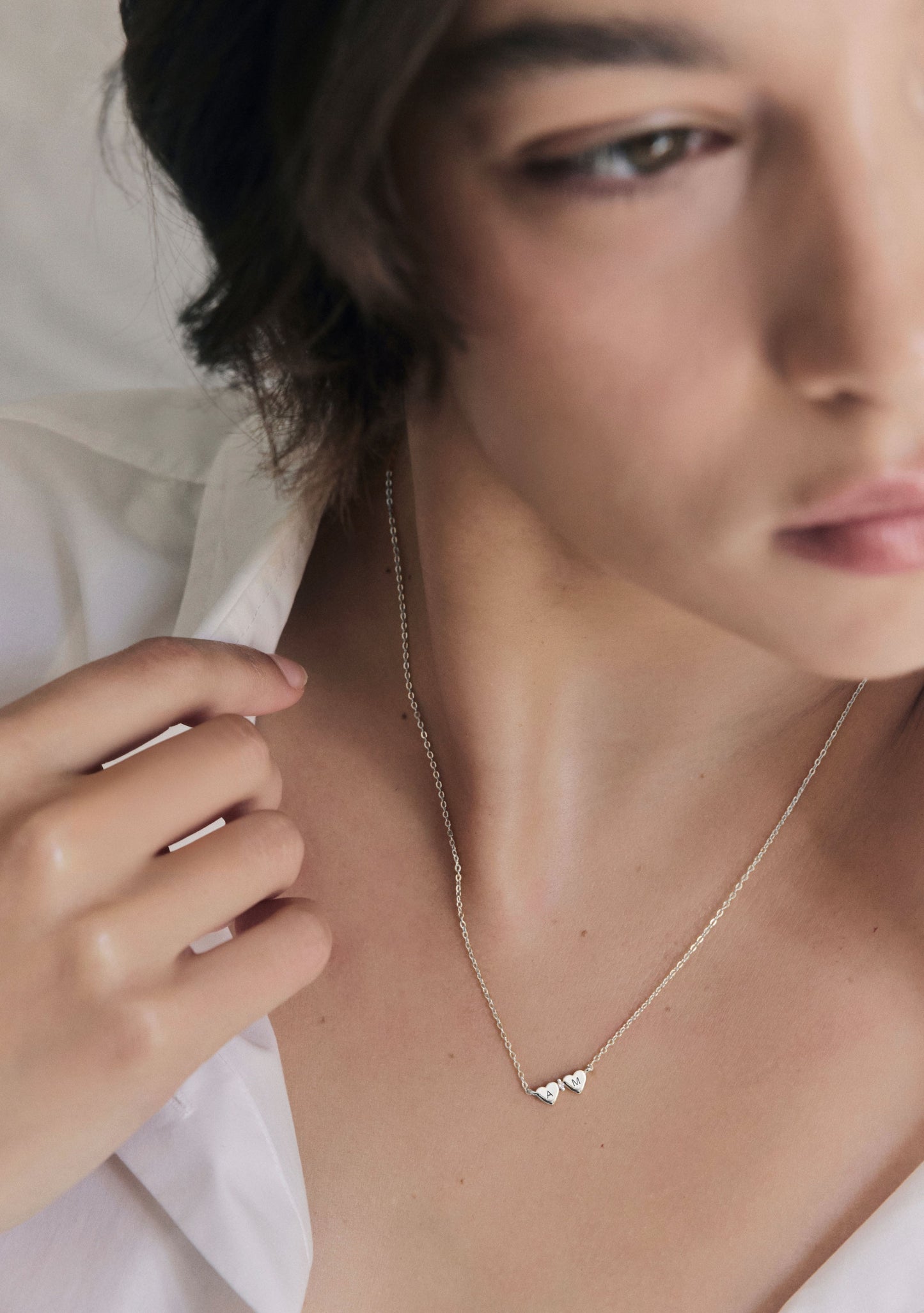 Heart Connection Necklace - Silver