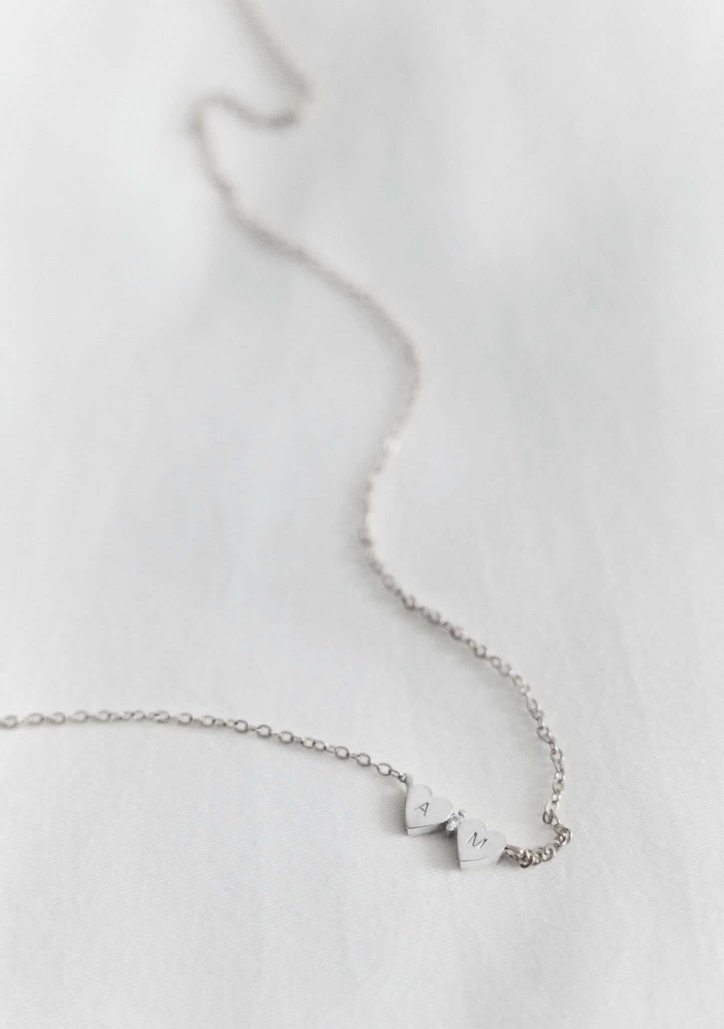 Heart Connection Necklace - Silver