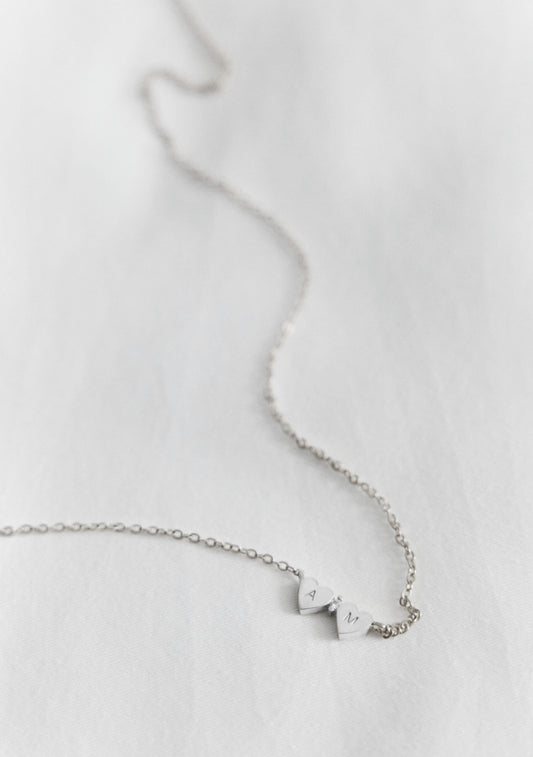 Heart Connection Necklace - Silver