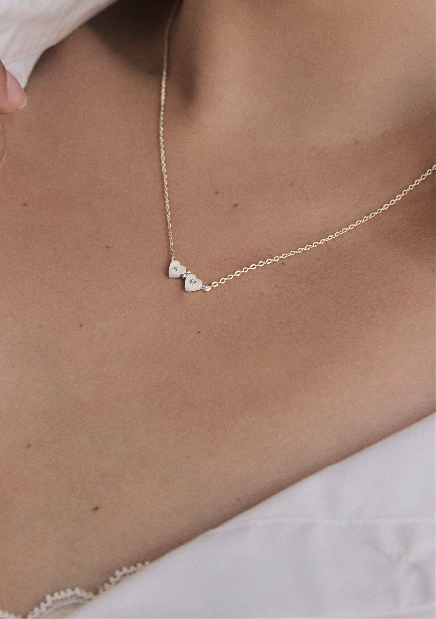 Heart Connection Necklace - Silver