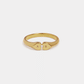 Heart Connection Signet Ring - Gold