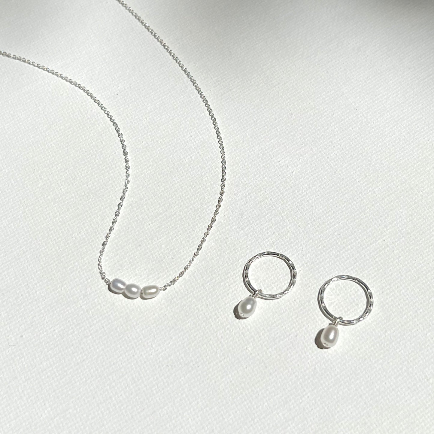 The Mini Pearl Duo Set - Silver