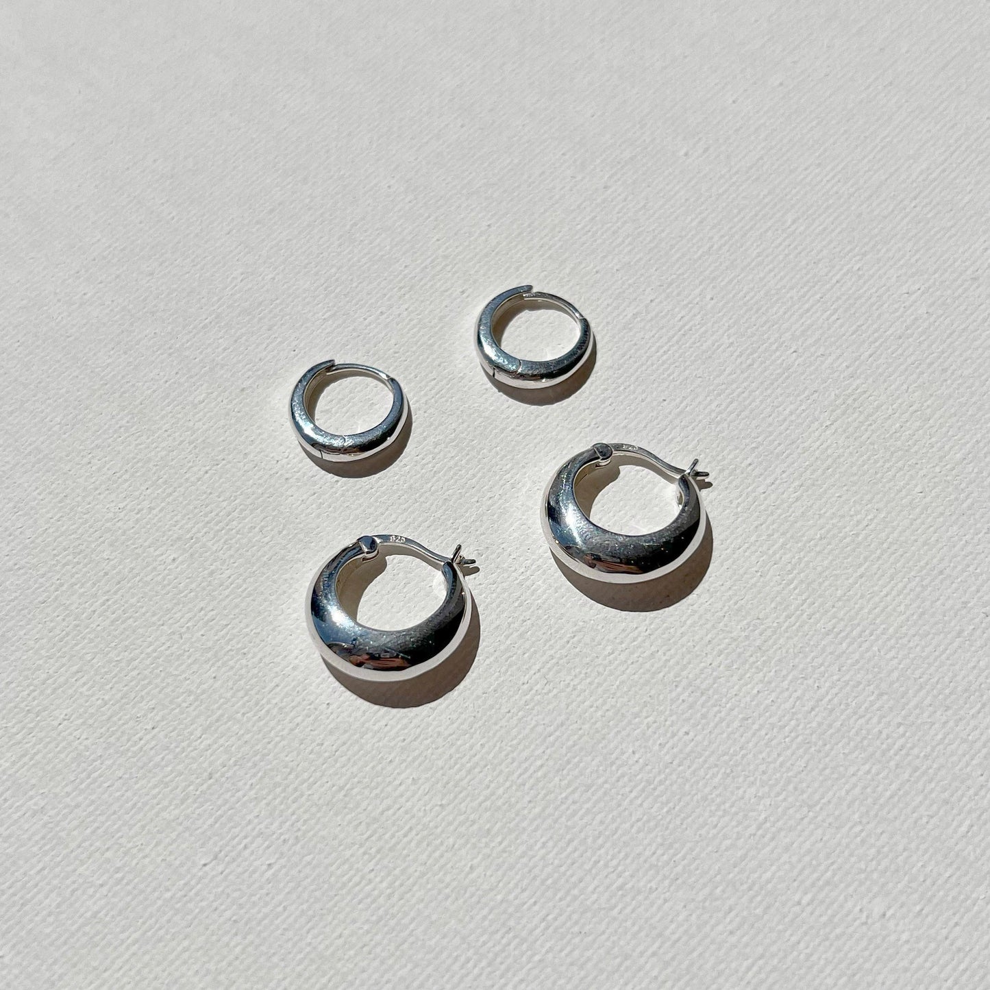Positano Mini Hoops - Silver