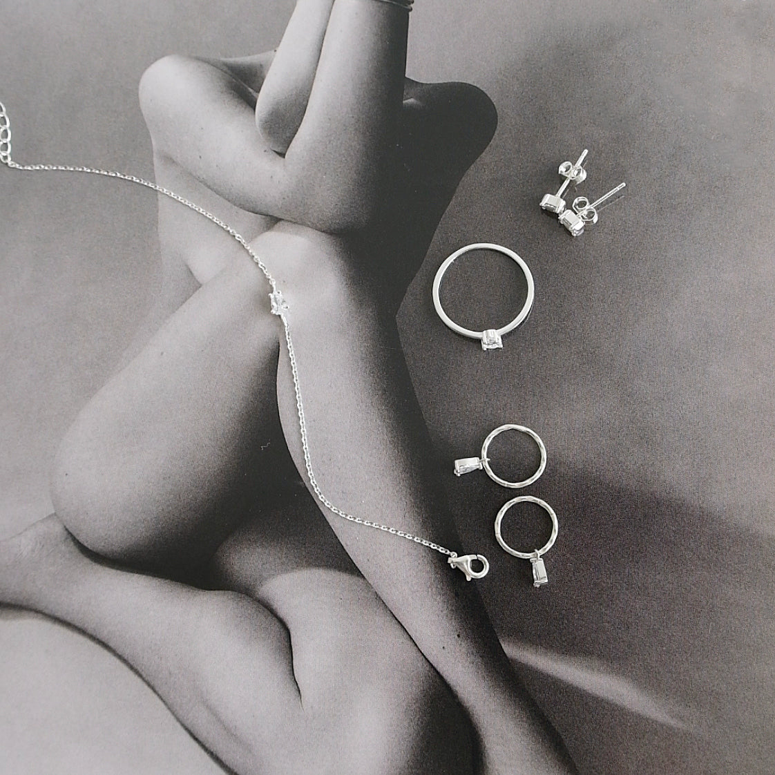 Valentine Mini Hoops - Silver