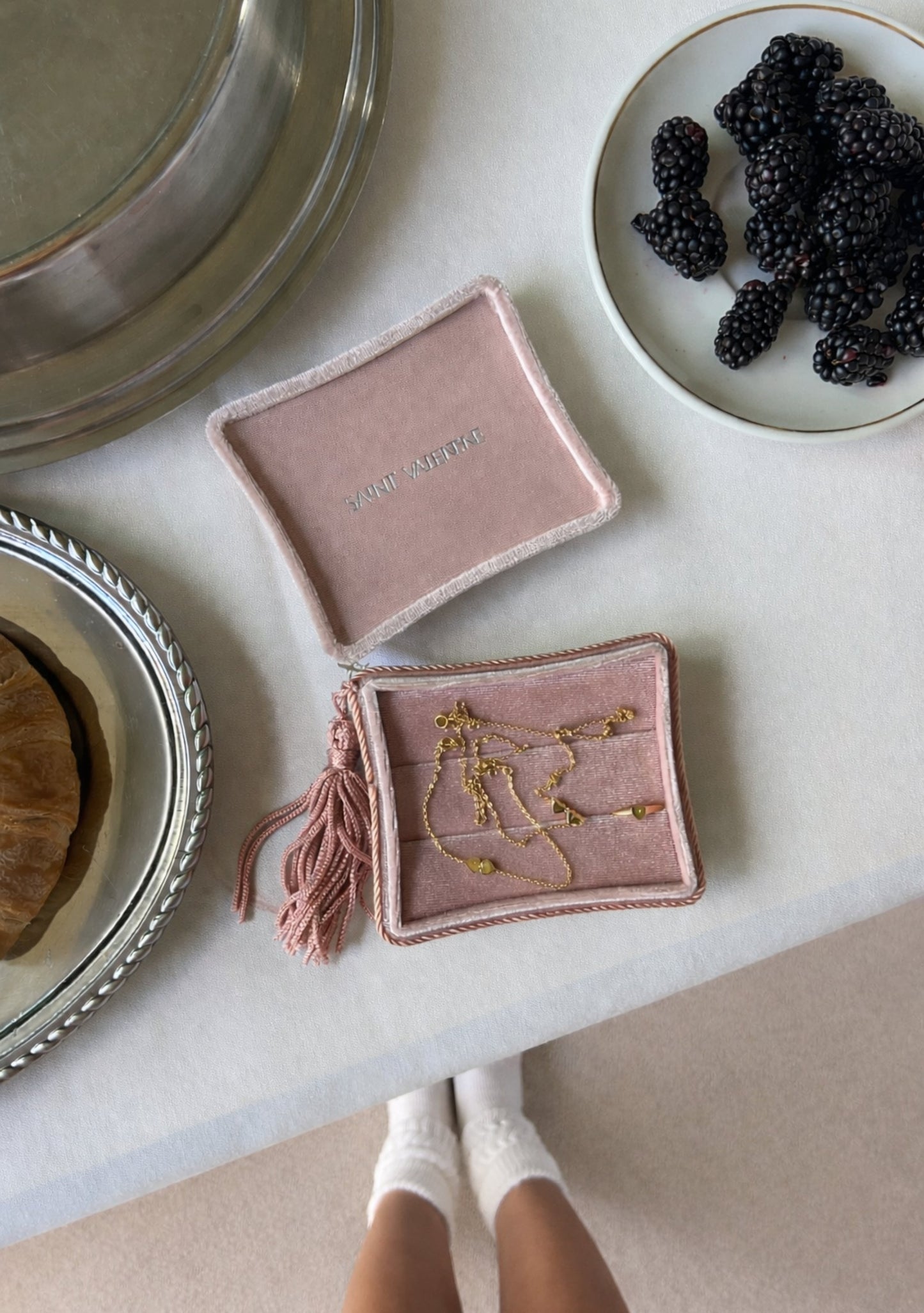 Velvet Jewellery Box - Petal