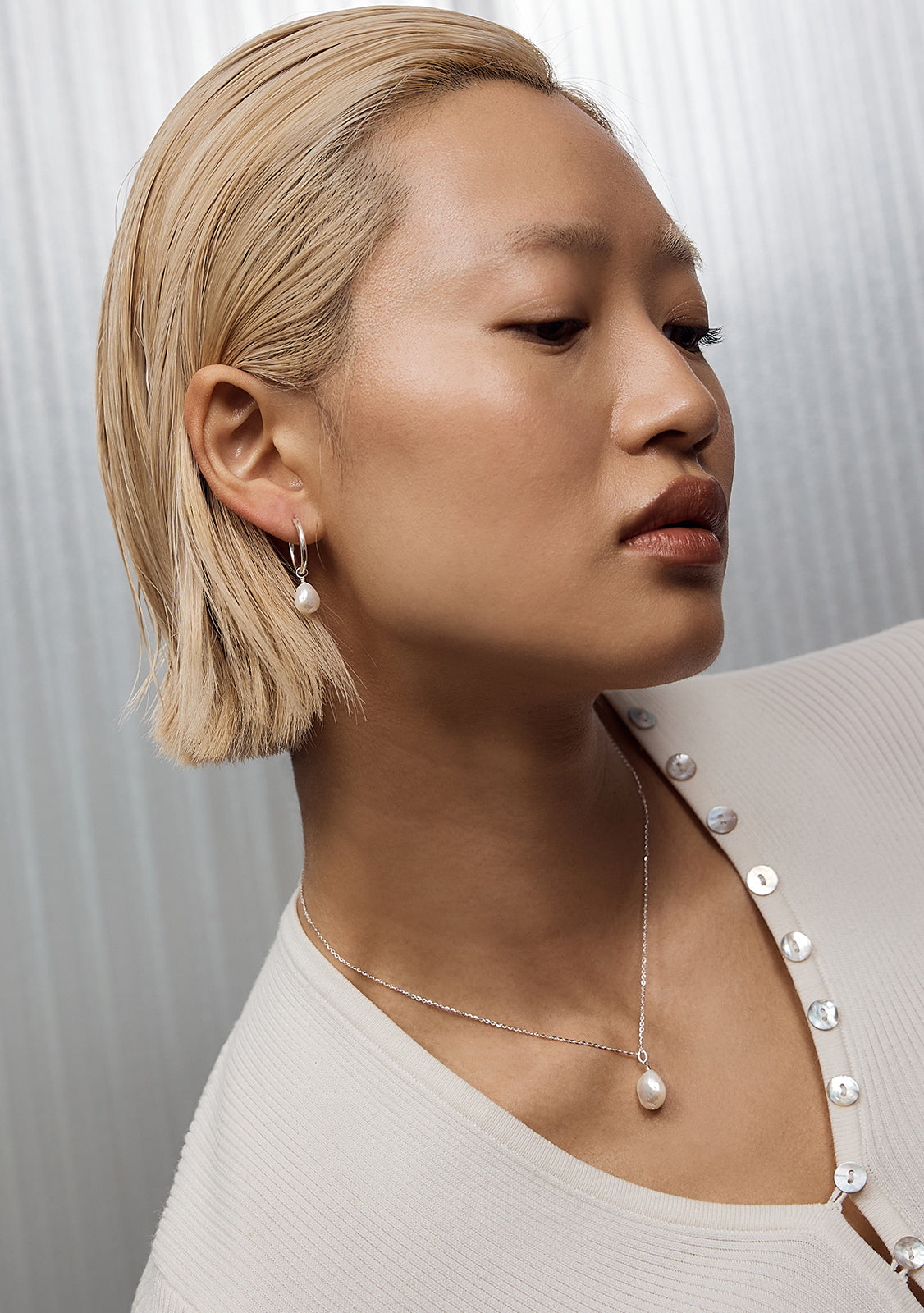 Keshi Pearl Charm - Single - Silver