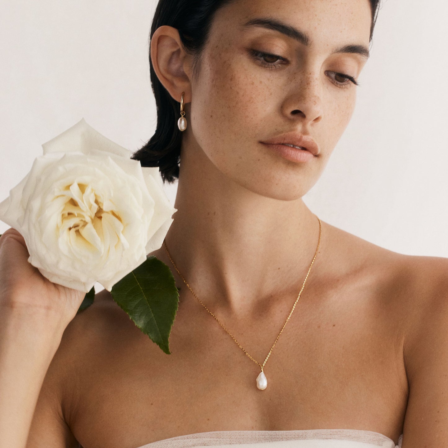 Keshi Pearl Necklace - Gold