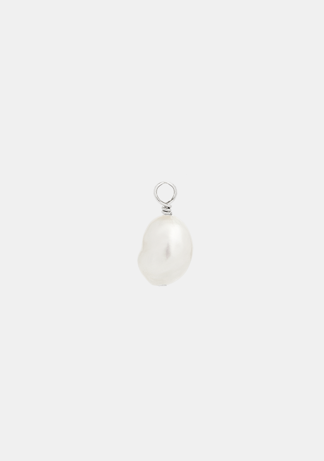 Keshi Pearl Charm - Single - Silver