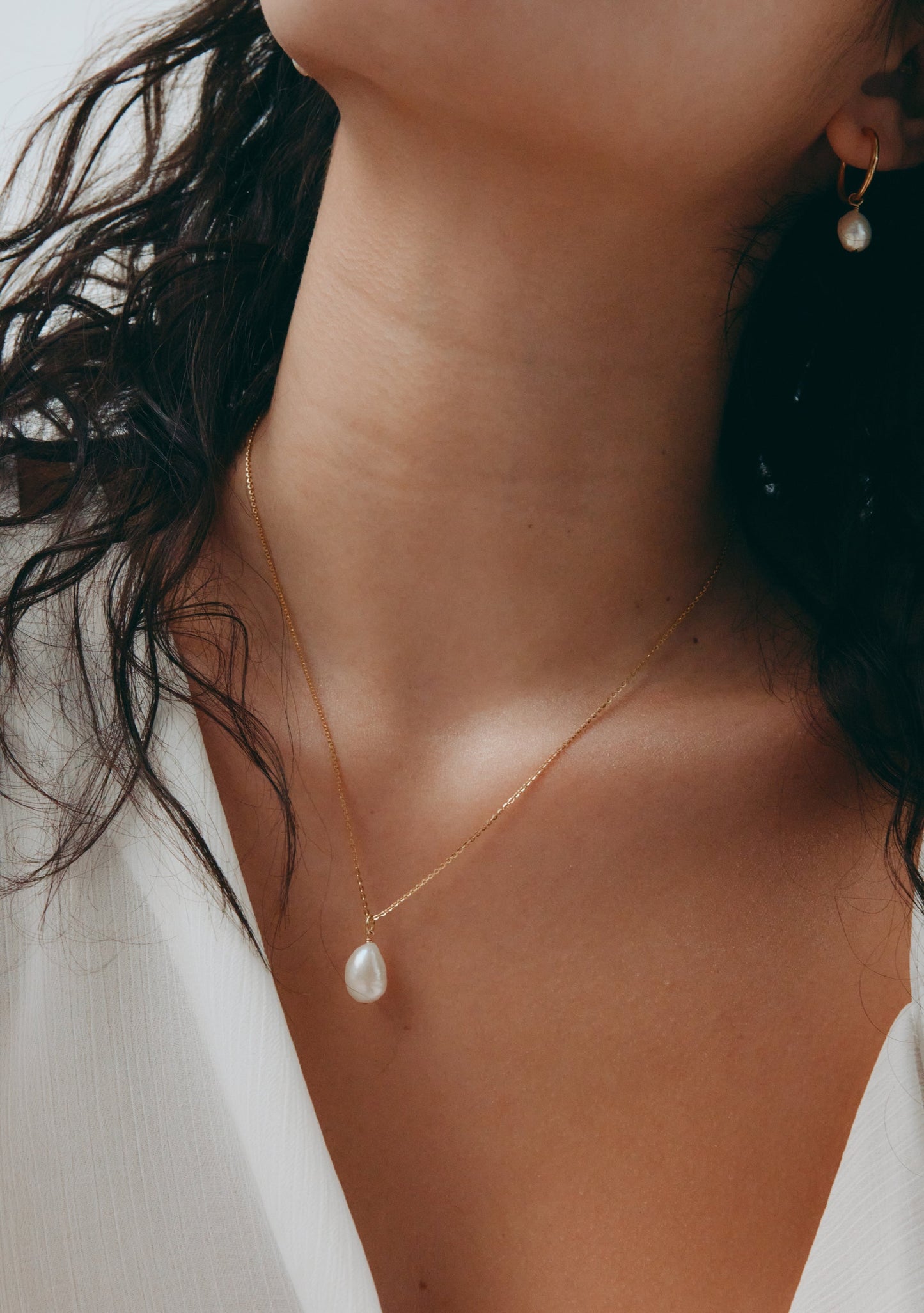 Keshi Pearl Necklace - Gold